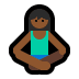 🧘🏾‍♀️ woman in lotus position: medium-dark skin tone display on Windows